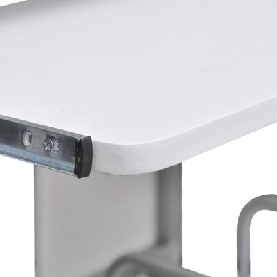 Mobilný PC stôl s výsuvom pre klávesnicu biely