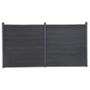 vidaXL Sada plotov&yacute;ch panelov siv&aacute; 353x186 cm WPC