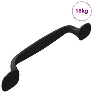 vidaXL Rukov&auml;ť n&aacute;bytku 250 ks Čierna 130 x 19,4 x 22,3 mm Hlin&iacute;k