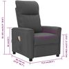 vidaXL Elektrick&eacute; mas&aacute;žne kreslo tmavosiv&eacute; l&aacute;tkov&eacute;