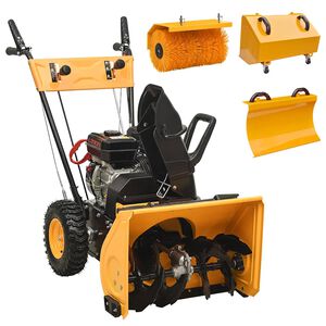 vidaXL Benz&iacute;nov&aacute; snehov&aacute; fr&eacute;za a zametač 4 v 1 6,5 HP