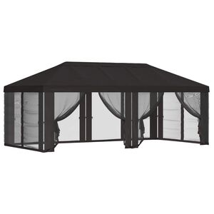 vidaXL Kryt alt&aacute;nku s bočn&yacute;mi stenami 6 x 3 m Antracitov&aacute; Polyester