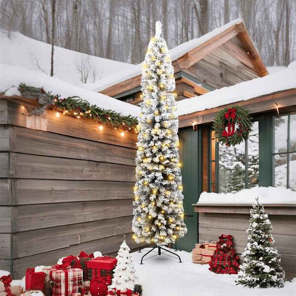 vidaXL Umel&yacute; vianočn&yacute; stromček Zelen&aacute; 240 cm PVC, oceľ a plast