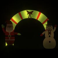 vidaXL Nafukovací vianočný oblúk s LED 270 cm