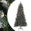 vidaXL Umel&yacute; vianočn&yacute; stromček Zelen&aacute; 240 cm PVC, plast a oceľ