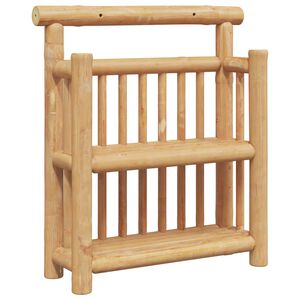 vidaXL Stenn&aacute; polica s poličkou Pr&iacute;rodn&aacute; 40 x 13 x 44 cm Bambus