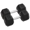 vidaXL Jednoručn&eacute; činky 2 ks 15 kg celkov&eacute; liatina