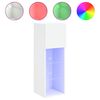 vidaXL TV skrinka s LED svetlami biela 30,5x30x90 cm