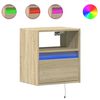 vidaXL TV nástenná skrinka s LED svetlami dub sonoma 41x31x45 cm