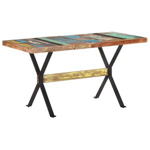 vidaXL Jed&aacute;lensk&yacute; st&ocirc;l 140x70x76 cm, recyklovan&yacute; mas&iacute;v