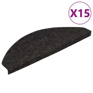 vidaXL Samolepiace n&aacute;&scaron;ľapy na schody 15 ks 56x17x3 cm čierne