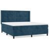 vidaXL Posteľn&yacute; r&aacute;m boxsping s matracom tmavomodr&yacute; 160x200 cm zamat