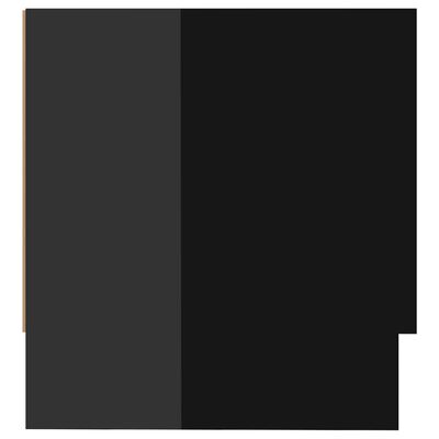 vidaXL Šatník lesklý čierny 100x32,5x35 cm drevotrieska