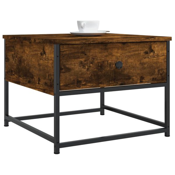 vidaXL Konferenčn&yacute; stol&iacute;k dymov&yacute; dub 51x51x40 cm kompozitn&eacute; drevo