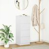 vidaXL Komoda biela 37,5x35x99 cm spracovan&eacute; drevo