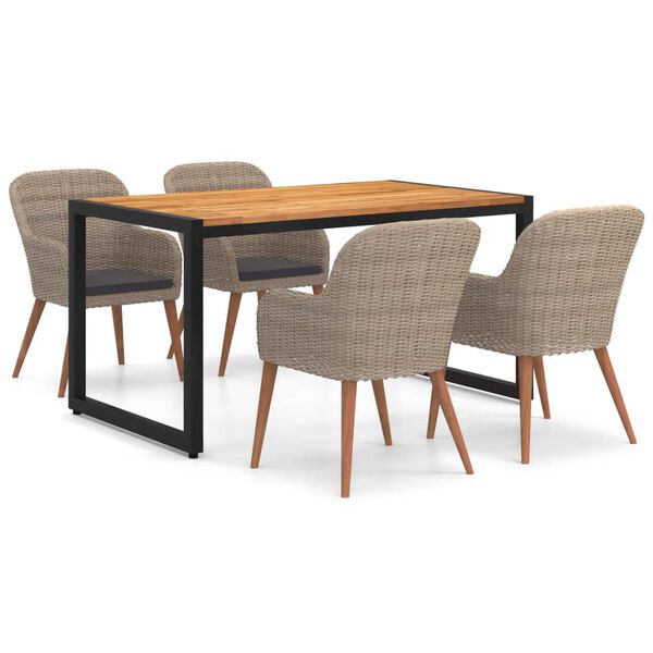 vidaXL 5-dielna z&aacute;hradn&aacute; jed&aacute;lensk&aacute; s&uacute;prava hned&aacute;