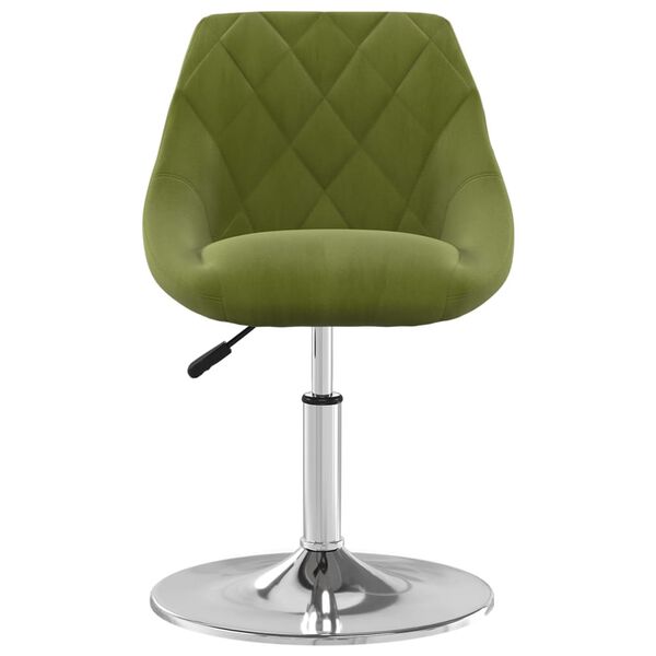 vidaXL Otočn&eacute; jed&aacute;lensk&eacute; stoličky 2 ks bledozelen&eacute; zamatov&eacute;