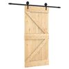 vidaXL Posuvn&eacute; dvere Pr&iacute;rodn&aacute; a čierna 95 x 210 cm