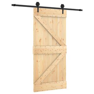 vidaXL Posuvn&eacute; dvere Pr&iacute;rodn&aacute; a čierna 95 x 210 cm