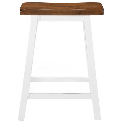 vidaXL Barové stoličky 2 ks, drevený masív