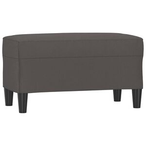vidaXL Lavička siv&aacute; 70x35x41 cm umel&aacute; koža