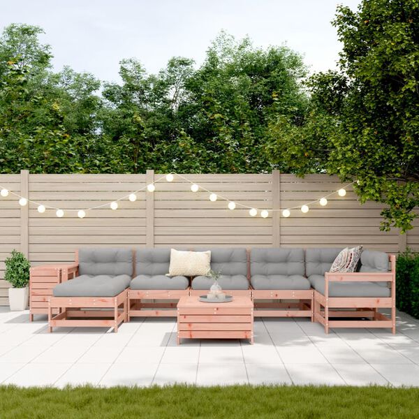 vidaXL 9-dielna z&aacute;hradn&aacute; s&uacute;prava pohoviek mas&iacute;vna daglask&aacute; jedľa