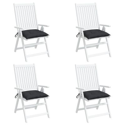 vidaXL Podložky na stoličku 4 ks, čierne 50x50x7 cm, oxfordská látka