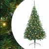 vidaXL Umel&yacute; predsvieten&yacute; vianočn&yacute; stromček Zelen&aacute; 240 cm PVC
