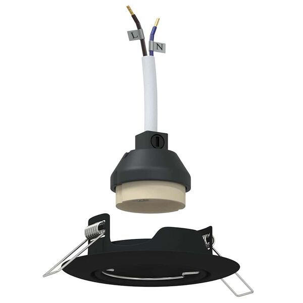 vidaXL Bodov&eacute; svetlo 24 pcs Čierna 9 x 9 x 2.5 cm Kov