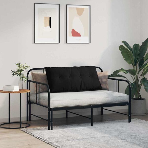 vidaXL Podu&scaron;ka na chrb&aacute;t Čierna 100 x 50 cm Mikrovl&aacute;kno