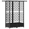 vidaXL Vyv&yacute;&scaron;en&yacute; z&aacute;hon s mriežkou a strechou Čierna 124 x 40 x 121 cm