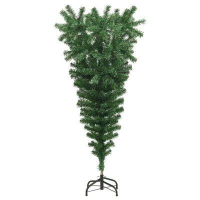 vidaXL Prevrátený umelý vianočný stromček s podstavcom zelený 150 cm