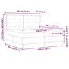 vidaXL Posteľ s pružinov&yacute;m r&aacute;mom s LED Tmavo &scaron;ed&aacute; 200 x 200 cm Zamat