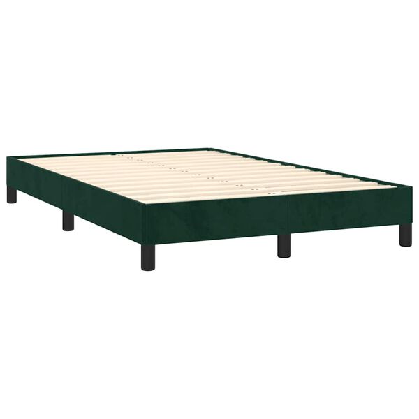 vidaXL Boxspring posteľ s matracom, tmavozelen&aacute; 120x190cm, zamat