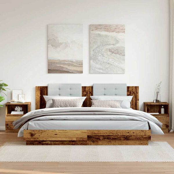 vidaXL Nočné stolíky 2 ks staré drevo 40x40x50 cm kompozitné drevo