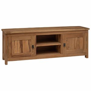 vidaXL Skrinka na TV 110 x 30 x 40 cm Pr&iacute;rodn&aacute; Hust&eacute; teakov&eacute; drevo