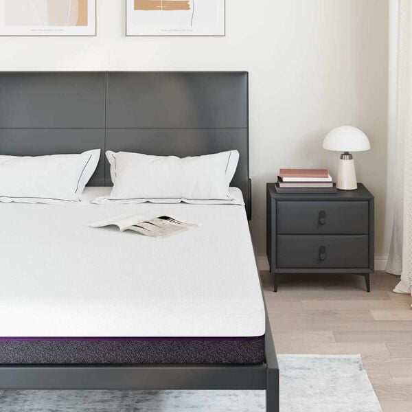 vidaXL Matrac Biela a &scaron;ed&aacute; 140 x 200 cm žak&aacute;rov&aacute; tkanina