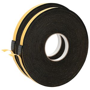 vidaXL Samolepiaca penov&aacute; p&aacute;ska 2 ks Čierna 20mm x 10m CR Pena
