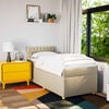 vidaXL Boxspring posteľ s matracom krémová 100x200 cm látka