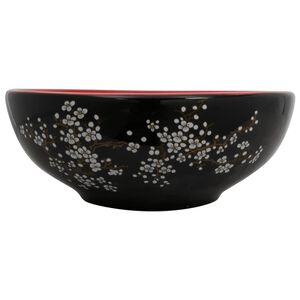 vidaXL Um&yacute;vadlo na dosku čierno-červen&eacute; okr&uacute;hle &Phi;41x14 cm keramick&eacute;
