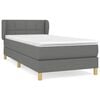 vidaXL Posteľn&yacute; r&aacute;m boxsping s matracom tmavosiv&yacute; 80x200 cm l&aacute;tka