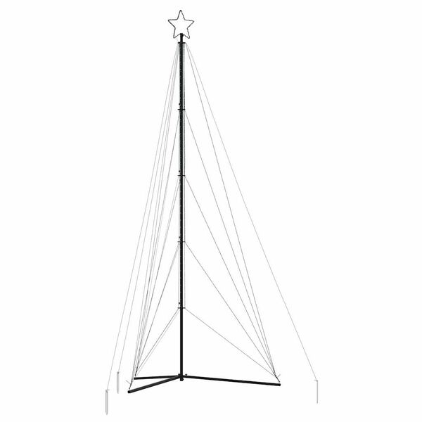 vidaXL LED vianočný stromček 615 LED studená biela 404,5 cm