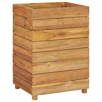 vidaXL Vyvýšený záhon 50x40x72 cm, recyklované tíkové drevo a oceľ