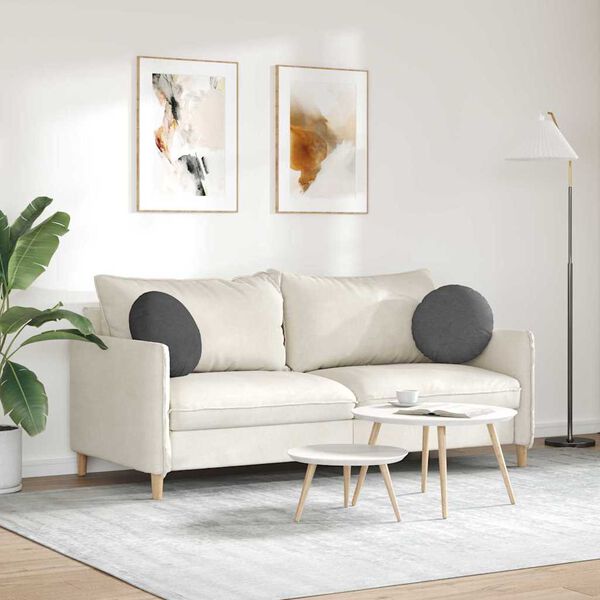 vidaXL Vank&uacute;&scaron;e na sedenie 2 pcs Tmavo &scaron;ed&aacute; &Oslash; 40 cm Kord&uacute;rov&aacute; tkanina