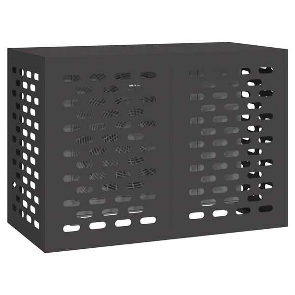 vidaXL Kryt na klimatizáciu Čierna 100 x 50 x 70 cm Oceľ