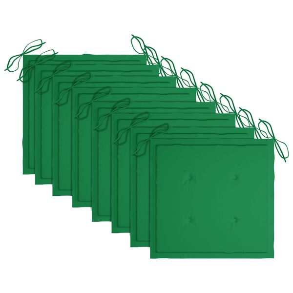 vidaXL Z&aacute;hradn&eacute; jed&aacute;lensk&eacute; stoličky s vank&uacute;&scaron;mi 8 ks ak&aacute;ciov&yacute; mas&iacute;v