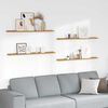 vidaXL Stenn&aacute; polica 4 pcs B&eacute;žov&aacute; 115 x 9 x 3 cm Kompozitn&eacute; drevo