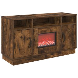 vidaXL Elektrick&yacute; krb Dymov&yacute; dub 100 x 33 x 55 cm Kompozitn&eacute; drevo