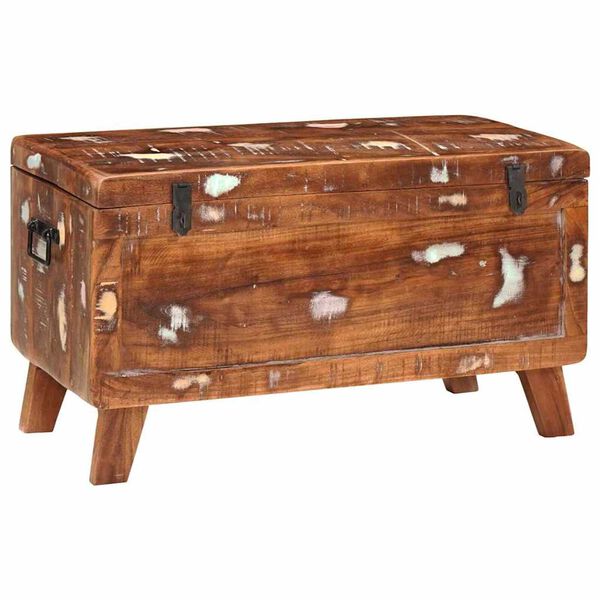 vidaXL Úložná krabica s úložiskom 70 x 35 x 40 cm recyklovaný masív