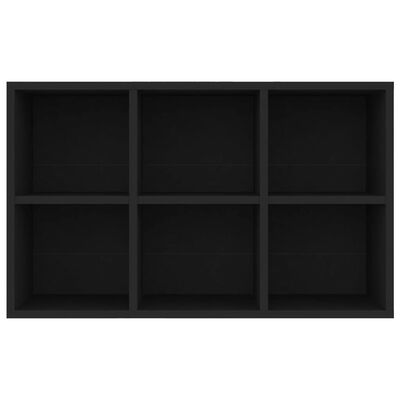 vidaXL Knižnica/komoda, čierna 66x30x98 cm, kompozitné drevo